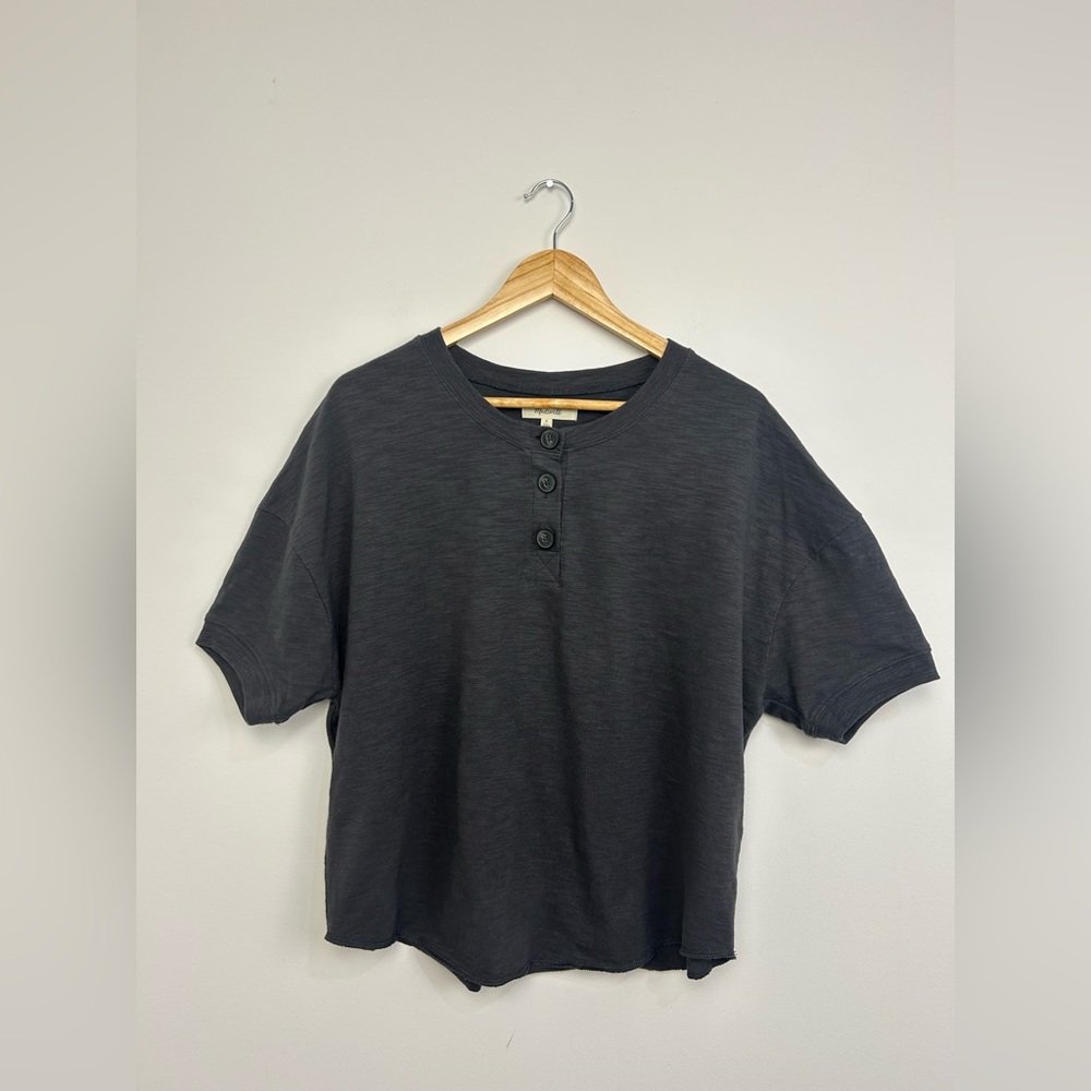 Madewell Dark Grey Henley T-Shirt